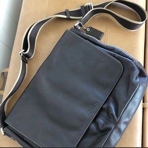 Coach brown leather men’s bag